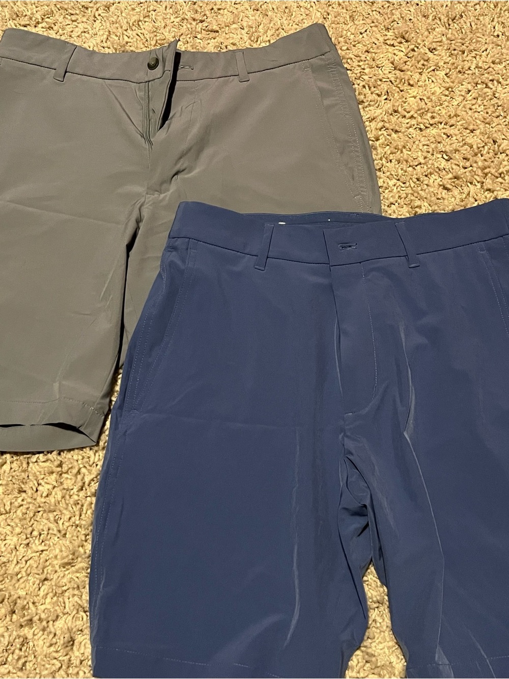 Men's Performance Stretch Shorts - Blue and Gray